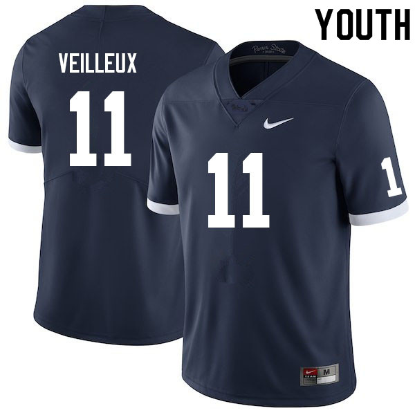 Youth #11 Christian Veilleux Penn State Nittany Lions College Football Jerseys Sale-Retro - Click Image to Close